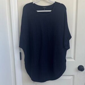 Talbots Navy Oversized Knit Poncho